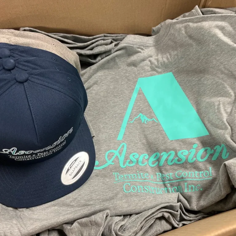 Printed Shirts & Hats for Ascension Pest Control