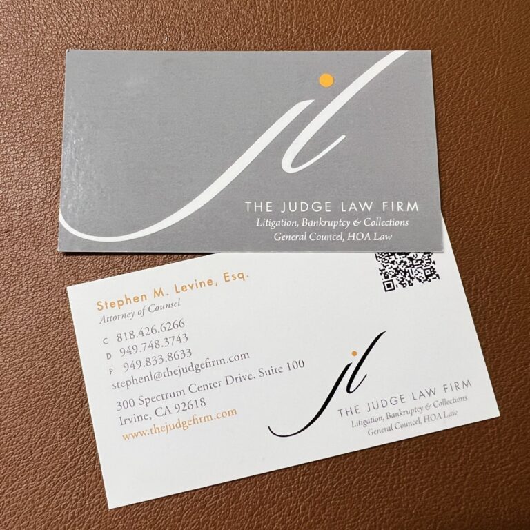 Business Cards for The Judge Law Firm